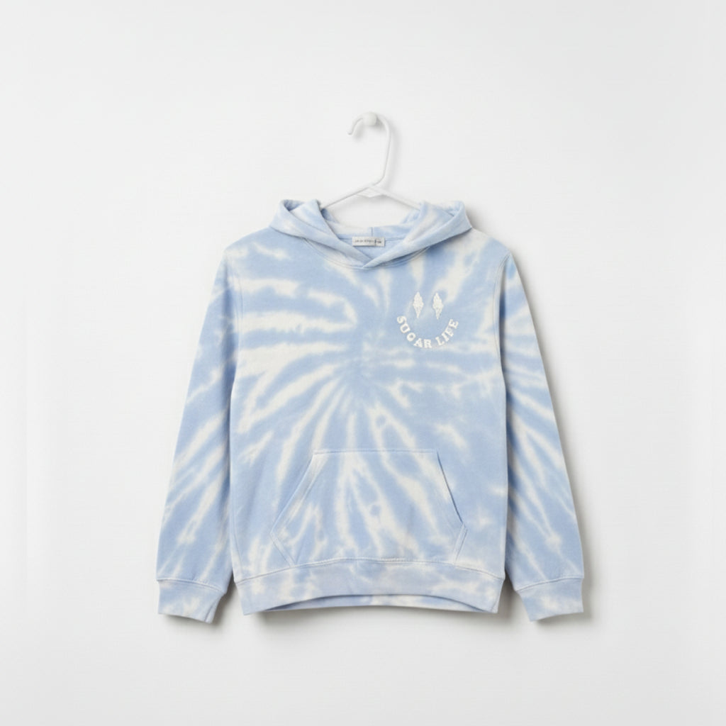 First Bloom Sugar Life Blue & White Hoodie