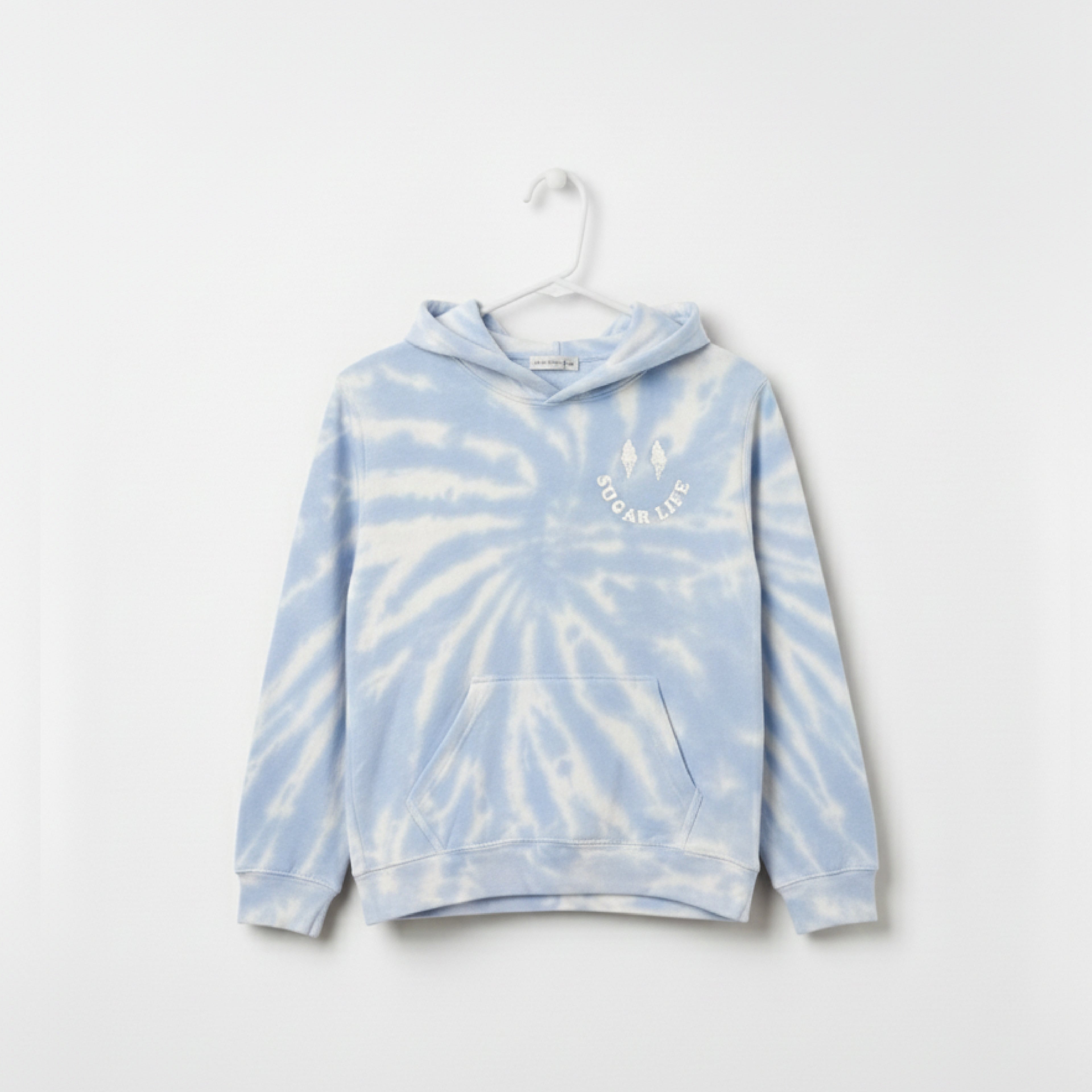 First Bloom Sugar Life Blue & White Hoodie