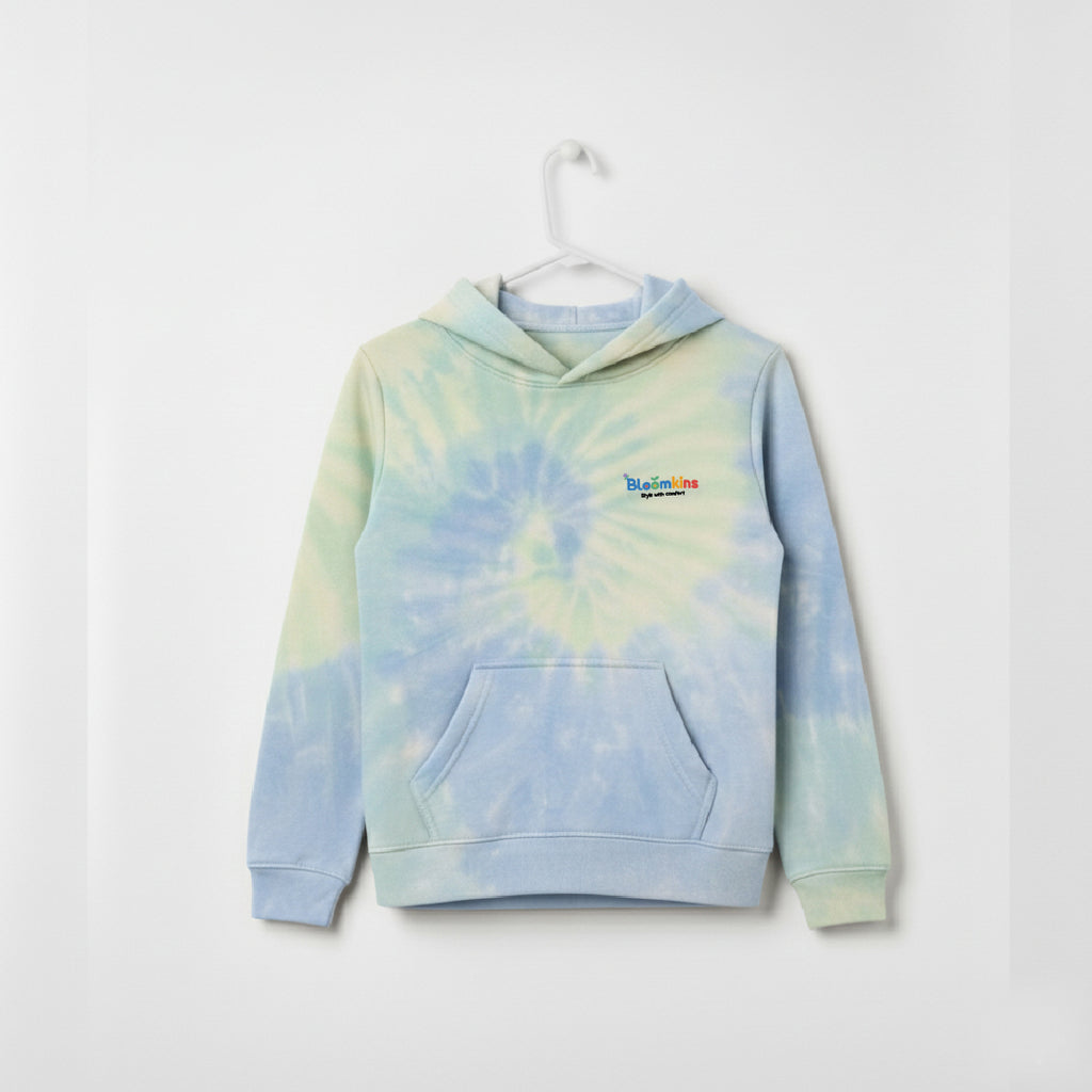 First Bloom Tie & Dye Blue-Green Hoodie