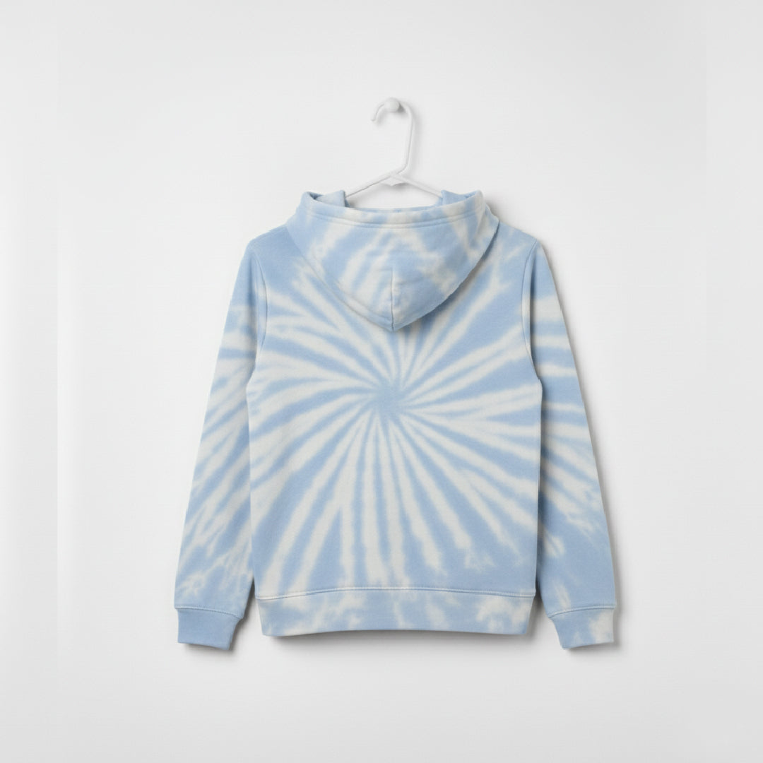 First Bloom Tie & Dye Blue-White Hoodie